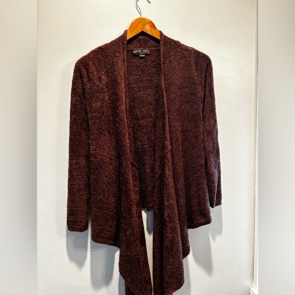 Barefoot Dreams Brown Cardigan Sweater S/M cozy soft comfortable loungewear fall - Picture 10 of 10